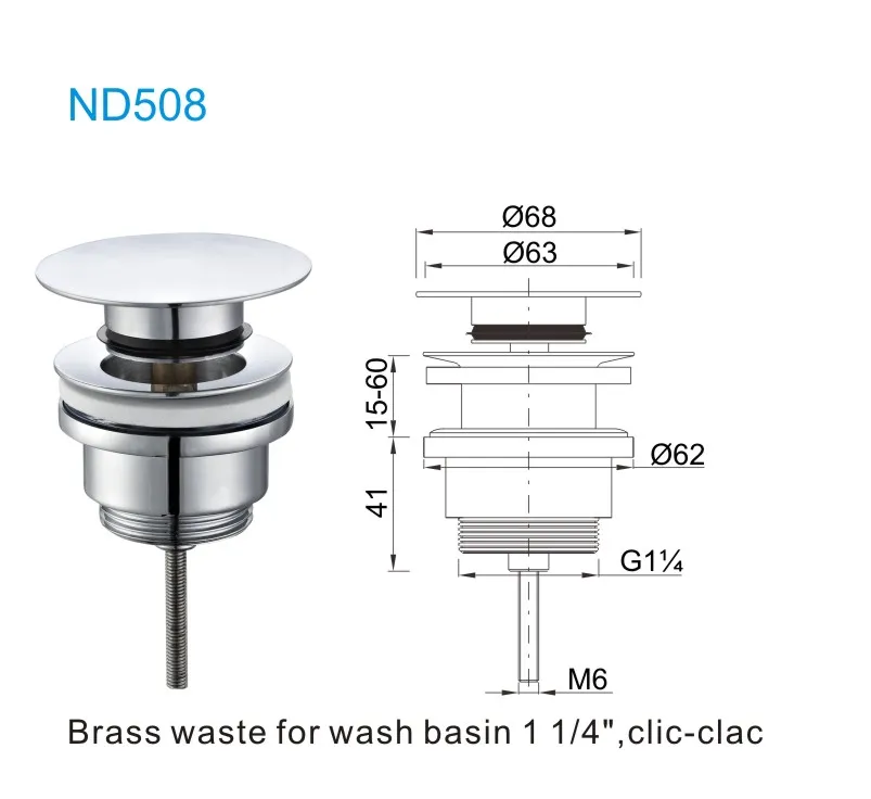 Push-Open Waste for Basin