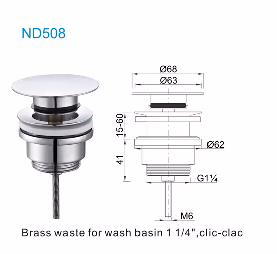 Push-Open Waste for Basin