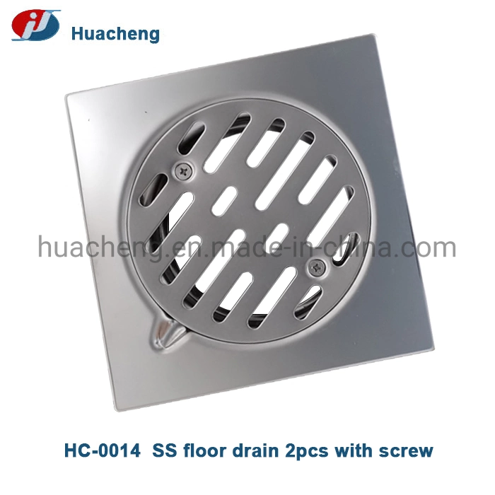 Sanitary Ware Drainer Stainless Steel 2PCS Floor Drain with Screw