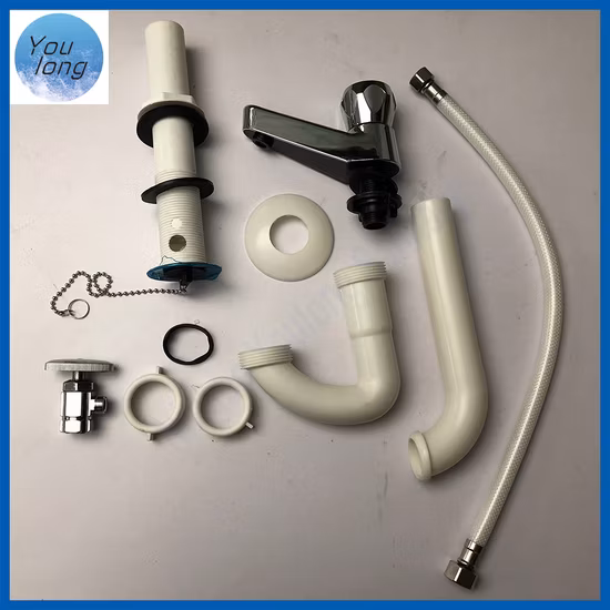 ND005-Bn Classical Lavatory Brass Brushed Nickel T Bottle Trap Siphon Sifone Sink Basin Drain Tube Kit Flesafval Trap