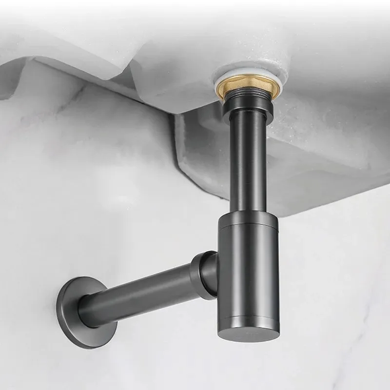 Basin Sink Pipe Drain P-Trap Bathroom Sink Waste Bottle Trap