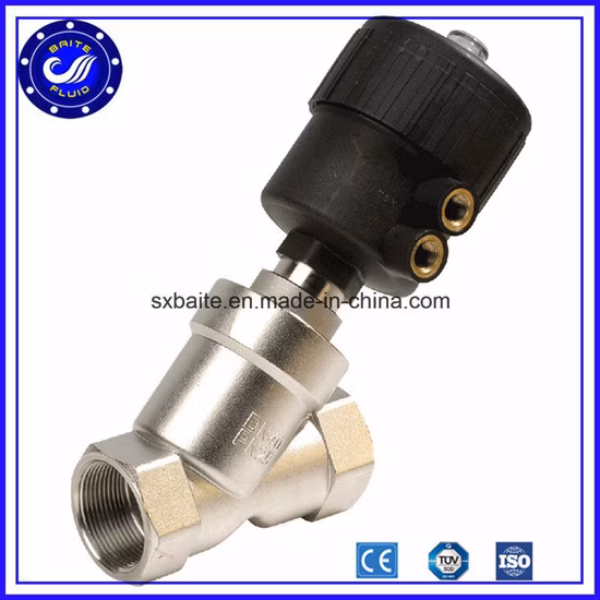 Angle Seat Valve Rfs Threaded Air Control Pneumatic Stainless Steel Angle Seat Valve